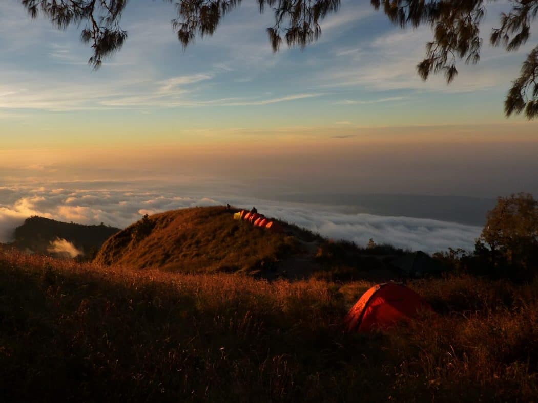 Paisaje al acampar