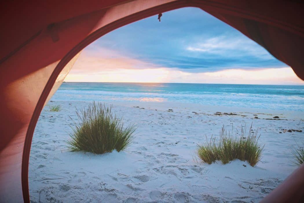 Camping en la playa